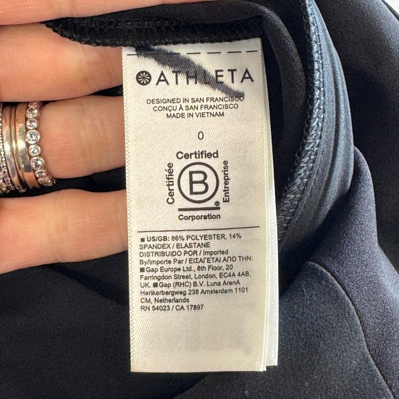 Athleta Brooklyn Ankle Pant Black Pull-On Featherweight Work Travel womens sz 0 - Picture 4 of 9